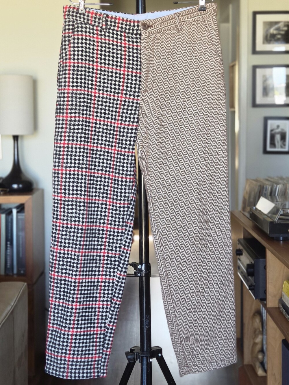 Rowing Blazers Two-Tone Plaid & Herringbone Mens Trousers